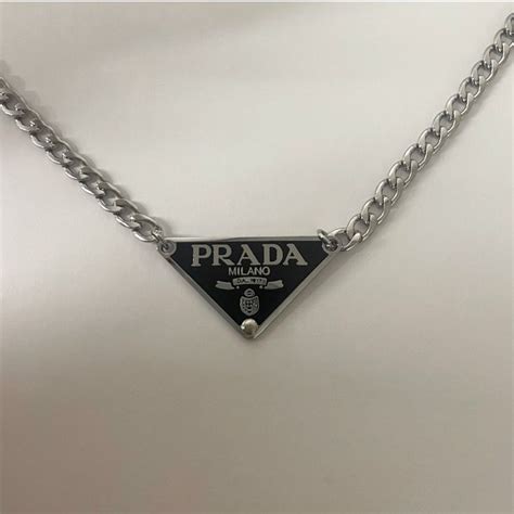 womens prada necklace|prada reworked necklace.